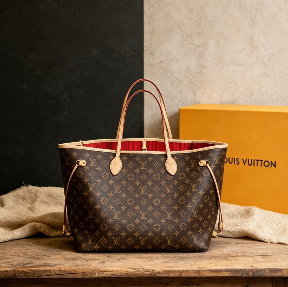 Louis Vuitton Neverfull Red Lining Bag